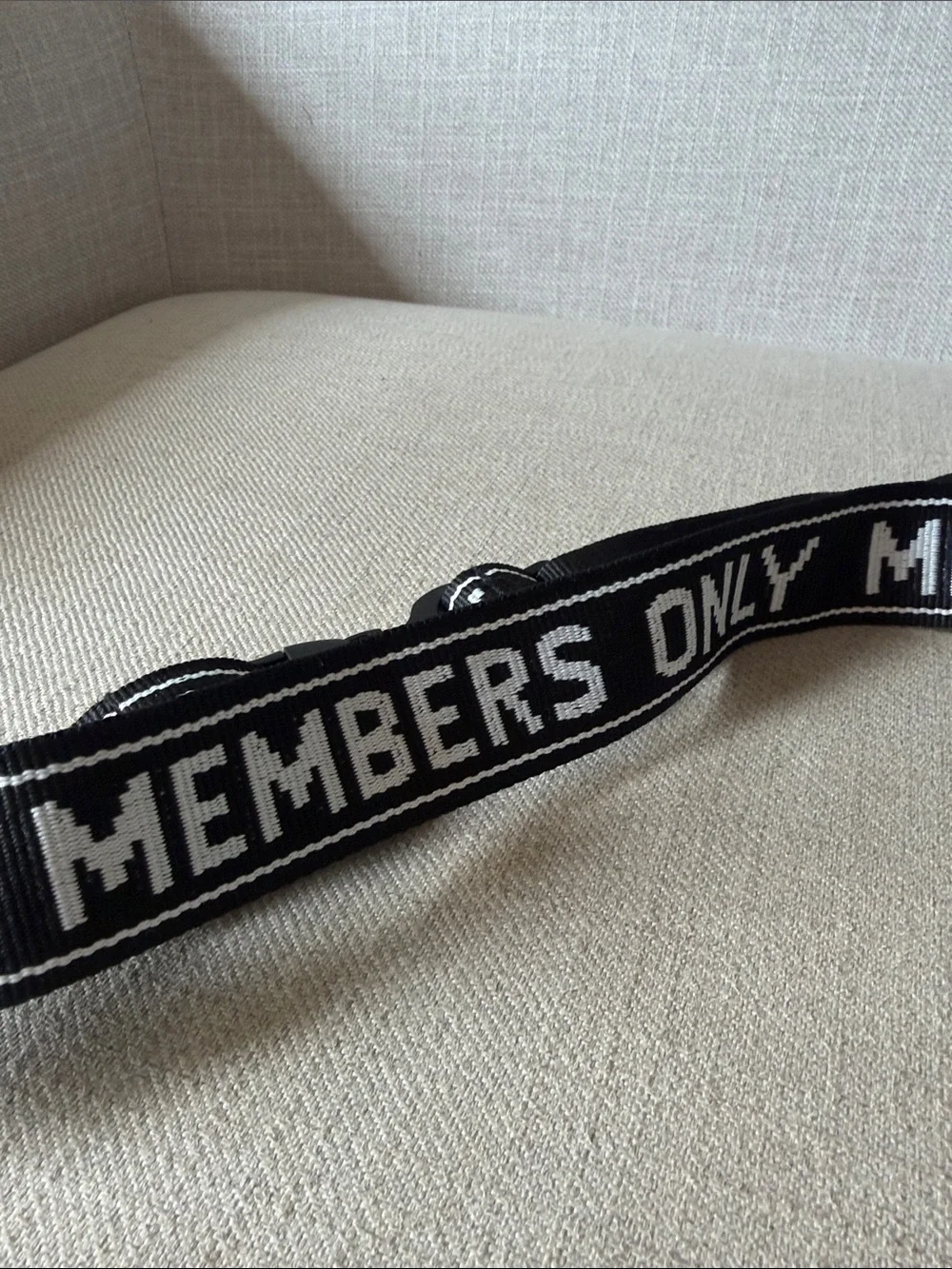 Members Only Mesh Printed Black Fanny Pack